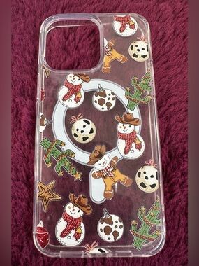 CozyNestCY Winter Christmas Snowman Magnetic Case for iPhone 14 Pro Max